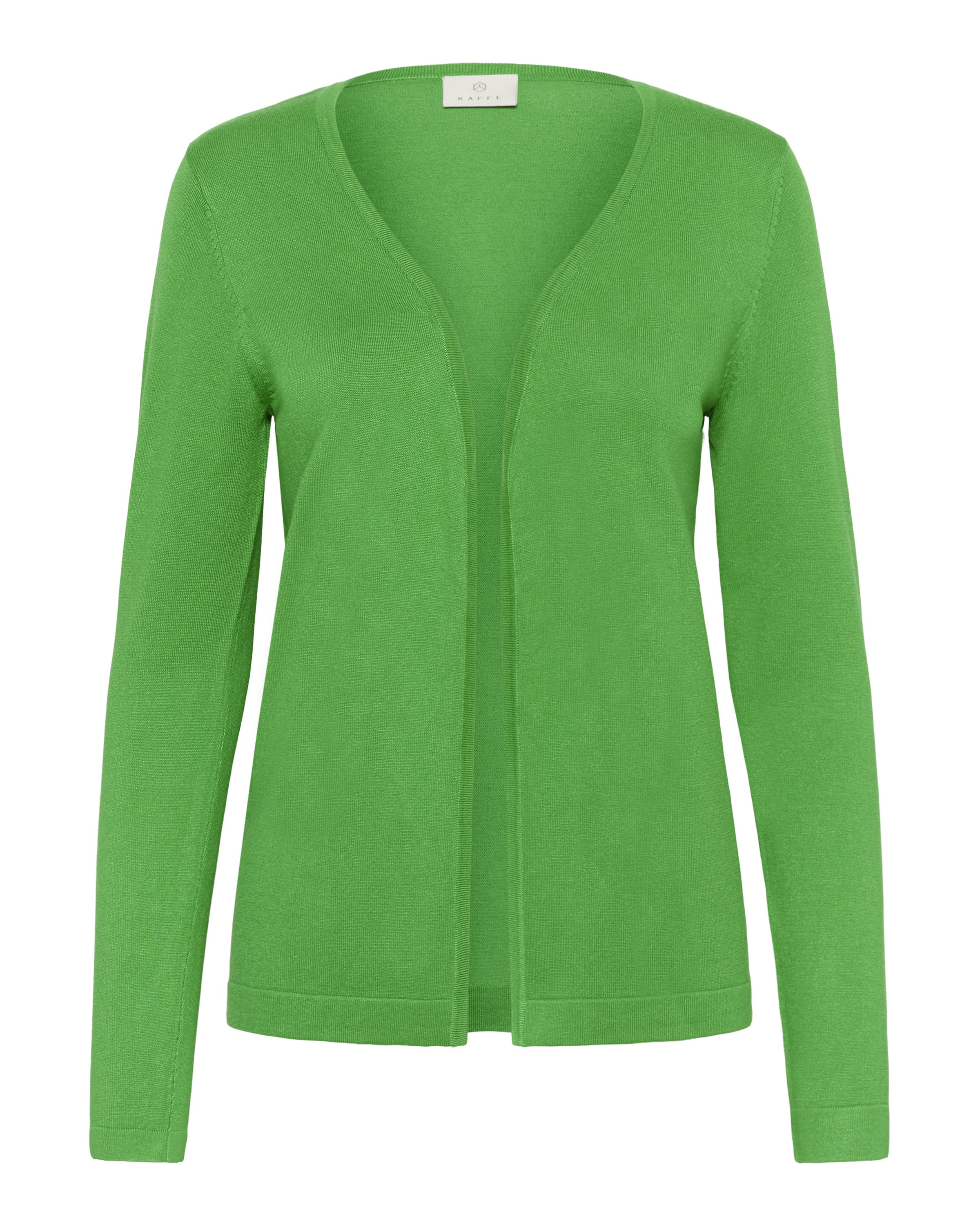 Kaffe Knit Cardigan 'KAFenia Astrid' in Green: front