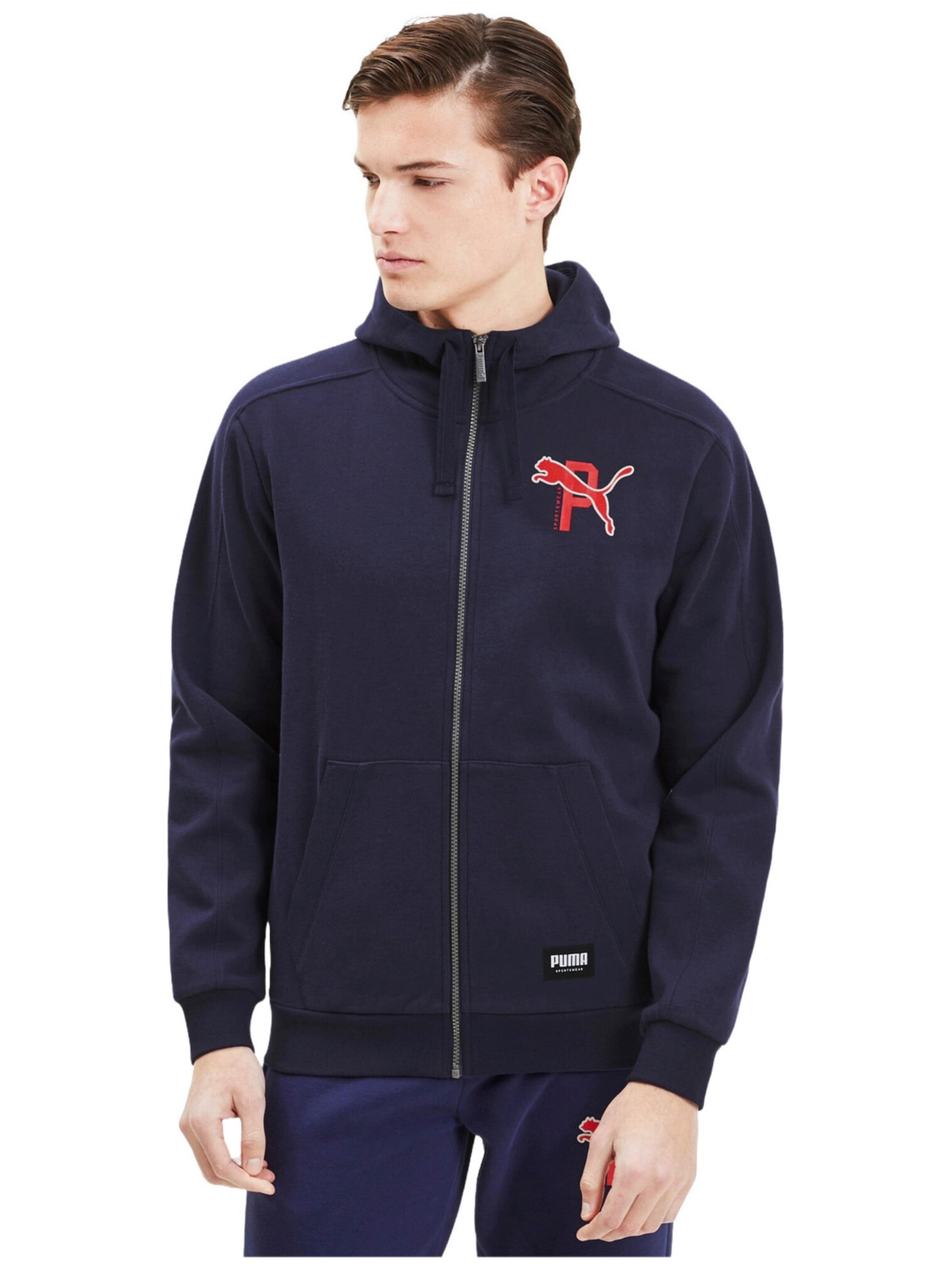 Giacca di felpa 'Puma Athletics' di PUMA in blu: frontale