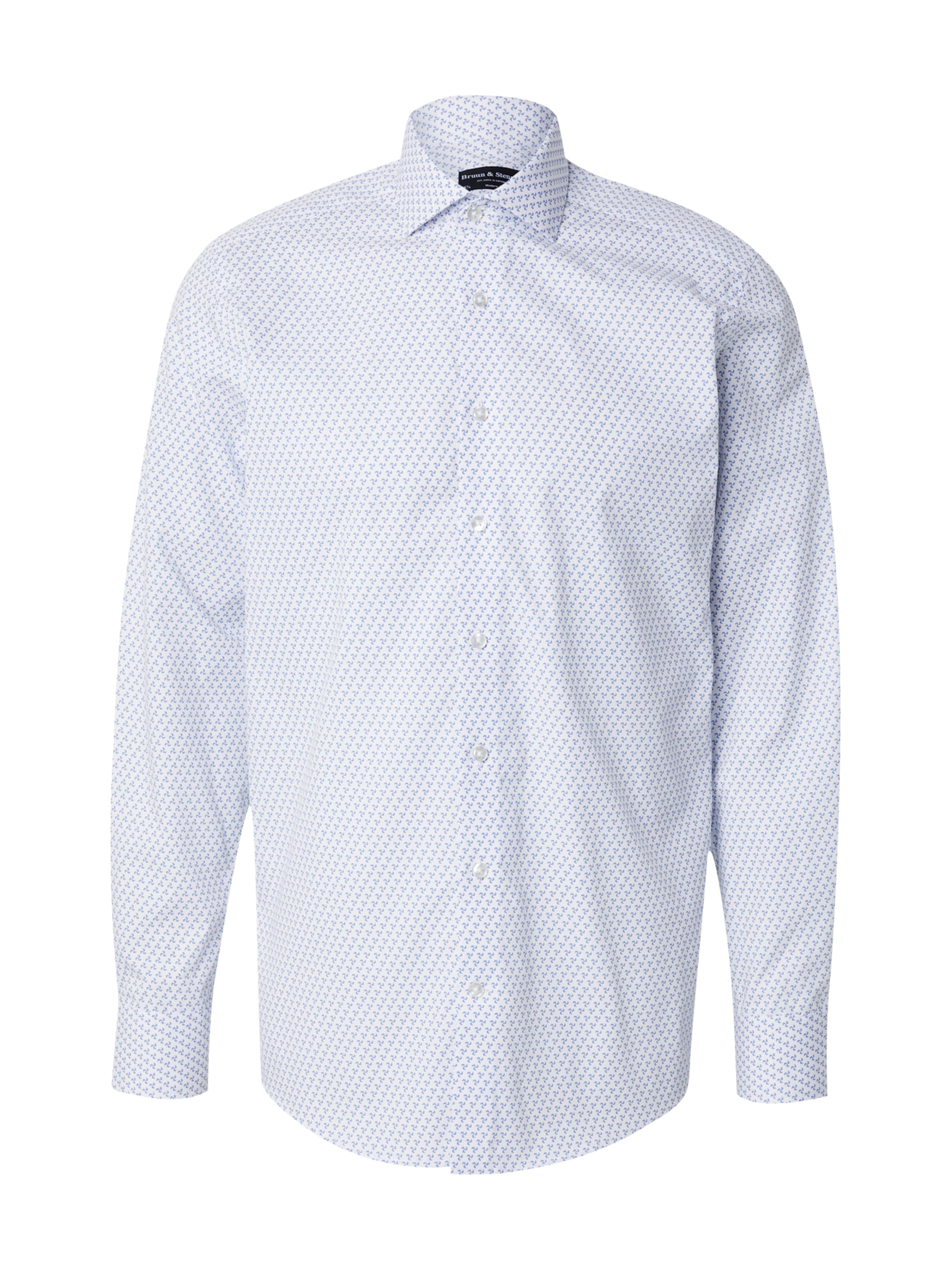 Bruun & Stengade Rovný strih Košeľa 'Borna' - Biela: predná strana