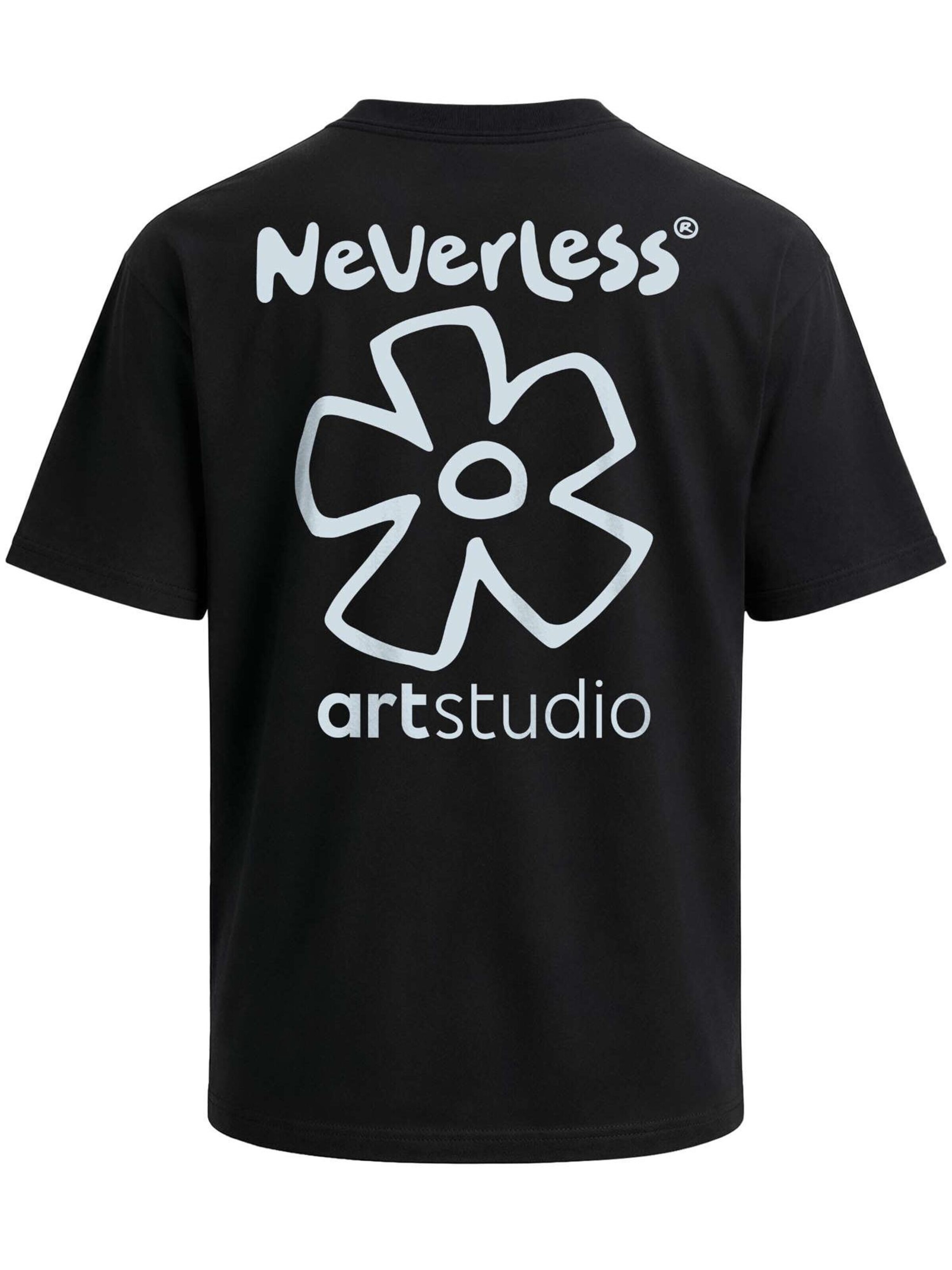 Neverless Shirt 'Minimal Blossom' in Black