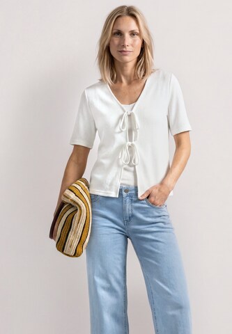 STREET ONE Knit Cardigan in White: front