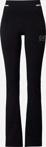 EA7 Emporio Armani Flared Pants in Black: front