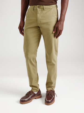 SELECTED Slim fit Chino Pants 'SLHNEW MILES FLEX' in Green: front