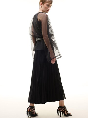 Jupe 'Pleated Chiffon Skirt' Touché Privé en noir