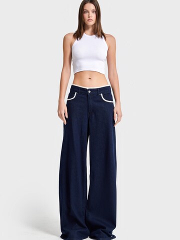 IT'S BASIC Wide leg Jeans 'Palazzo Mid Rise Jeans - Indigo' in Blue