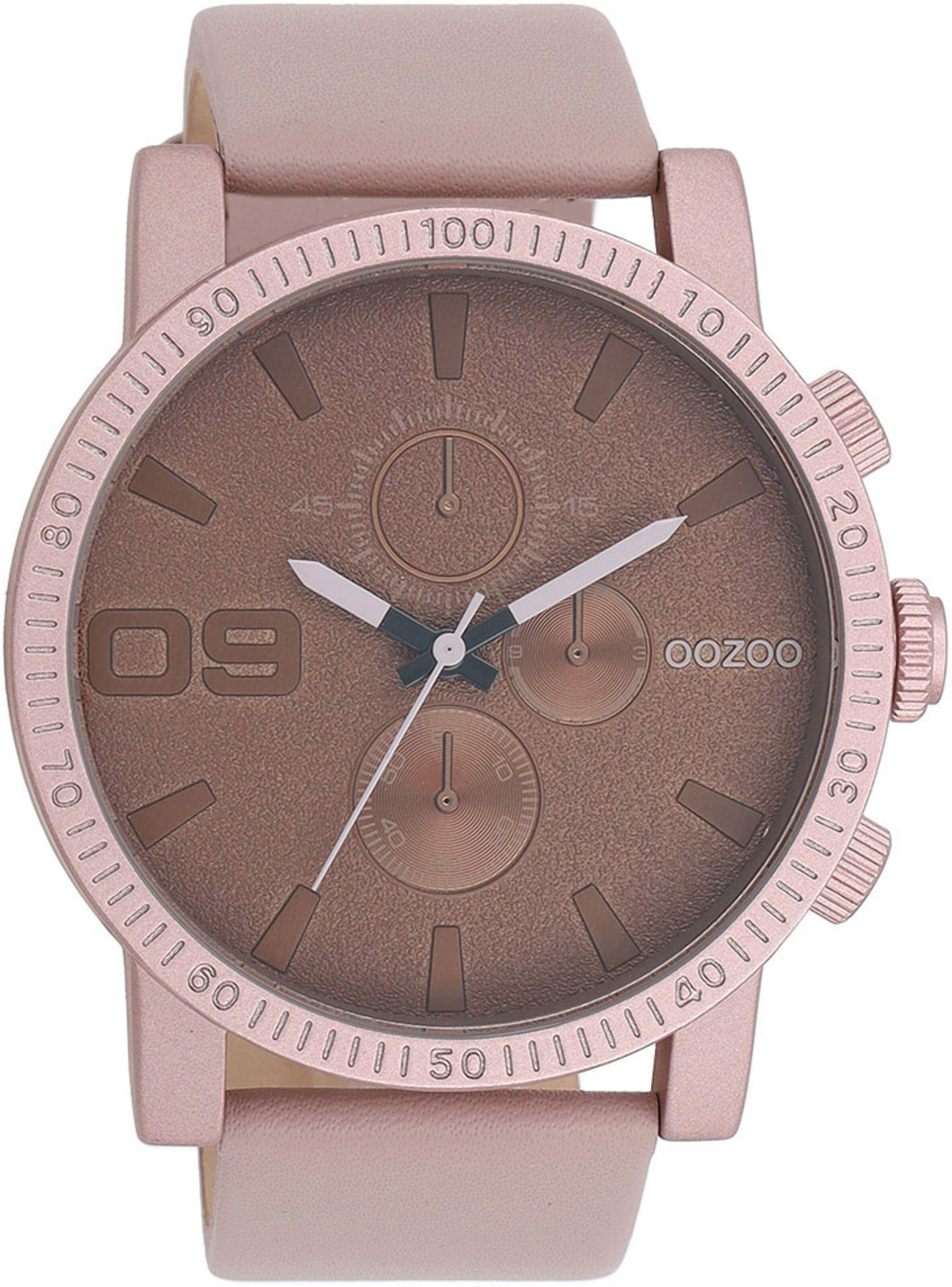 OOZOO Analog Watch in Brown: front