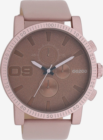 OOZOO Analog Watch in Brown: front