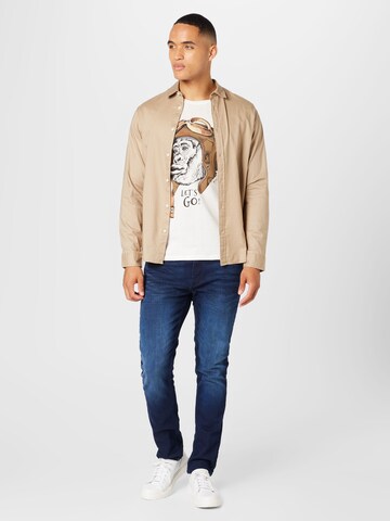JACK & JONES Regular Fit Hemd in Beige