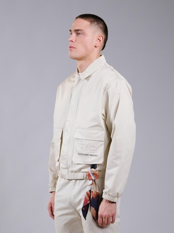Alessandro Magno Between-Season Jacket 'FASHION' in White