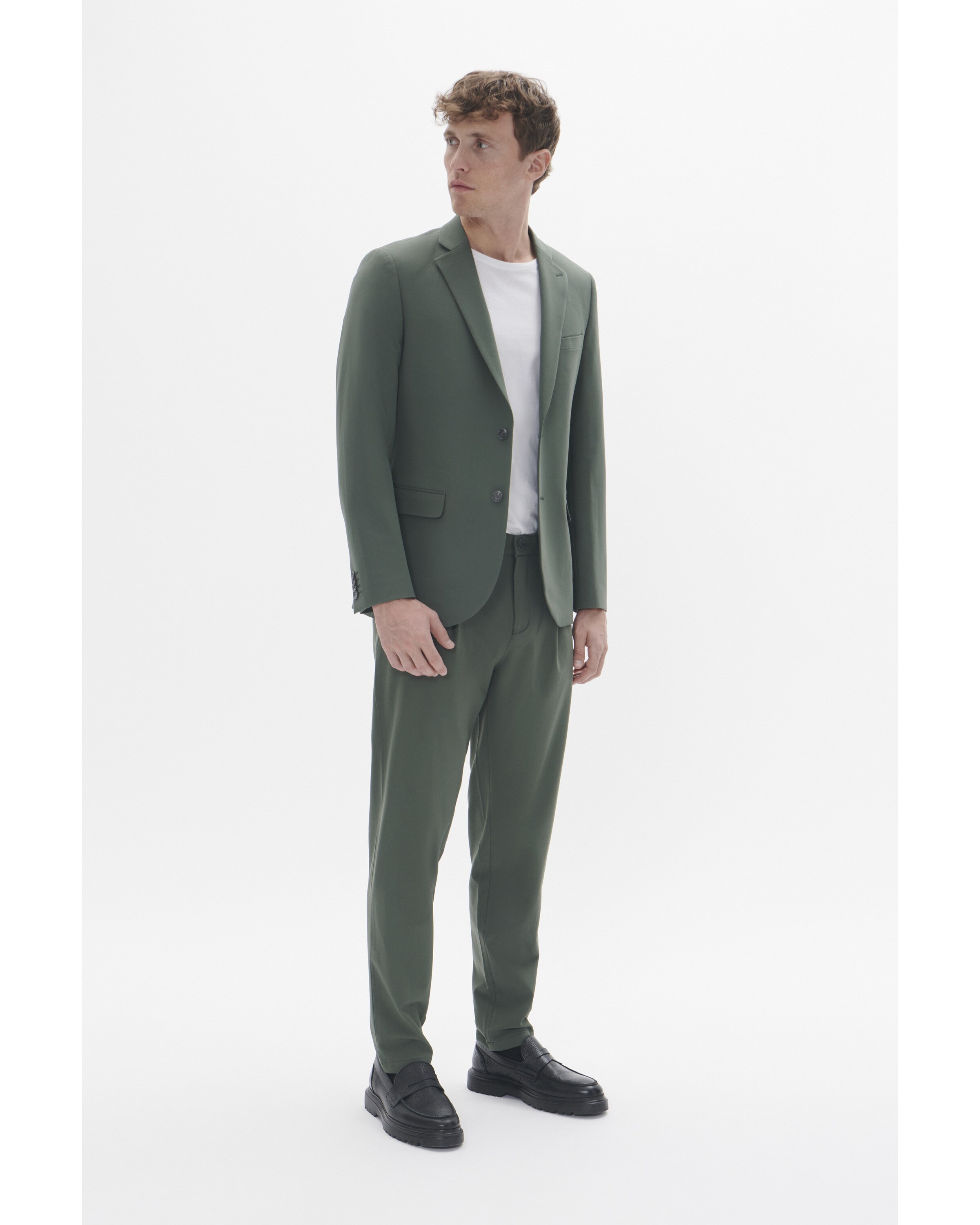 Coupe regular Veste de costume Matinique en vert