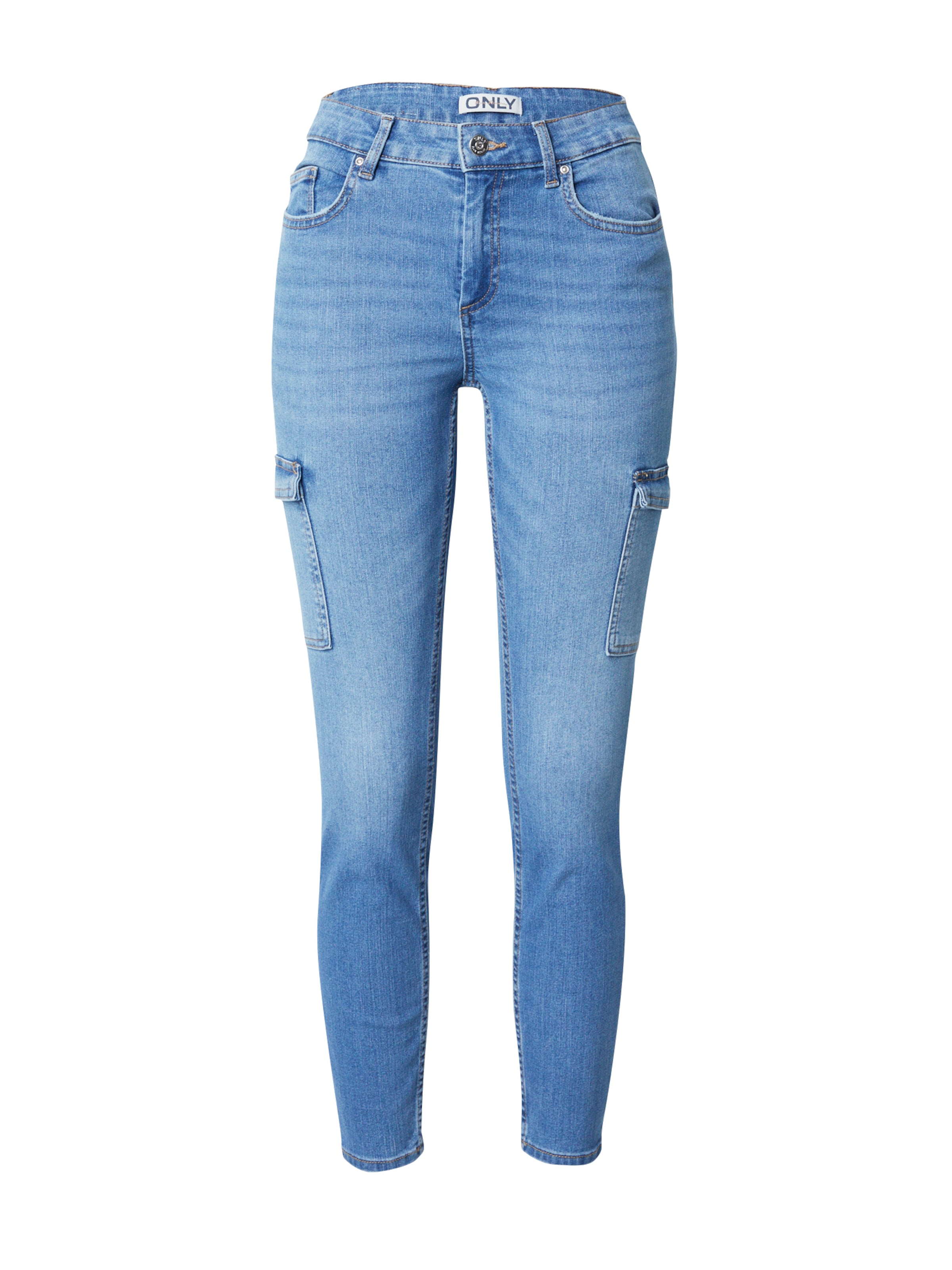 Skinny Pantaloni eleganți 'ONLRush' de la ONLY pe albastru: față