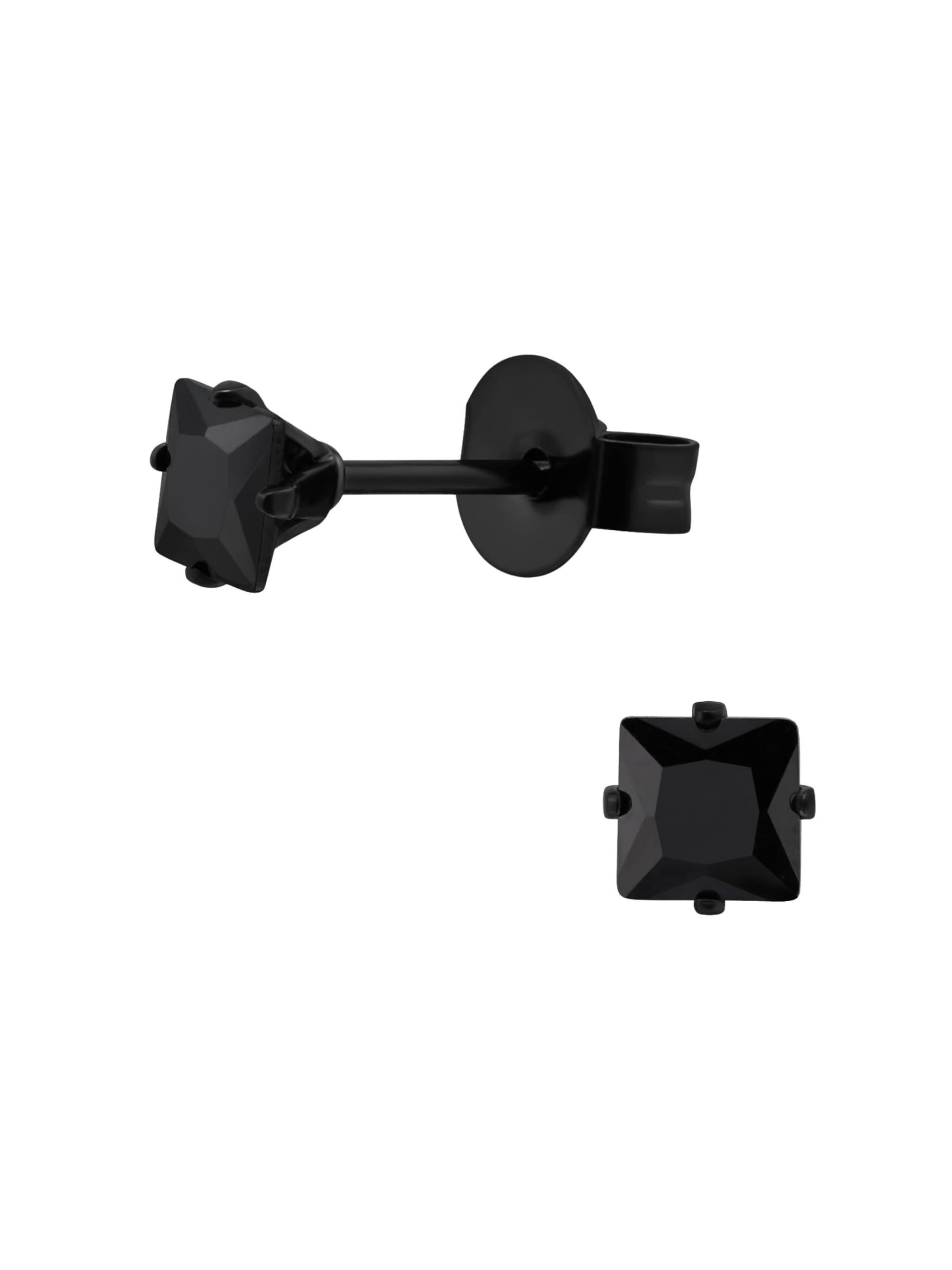 Maxte Ohrringe‌‌‌ in Schwarz: Vorderseite