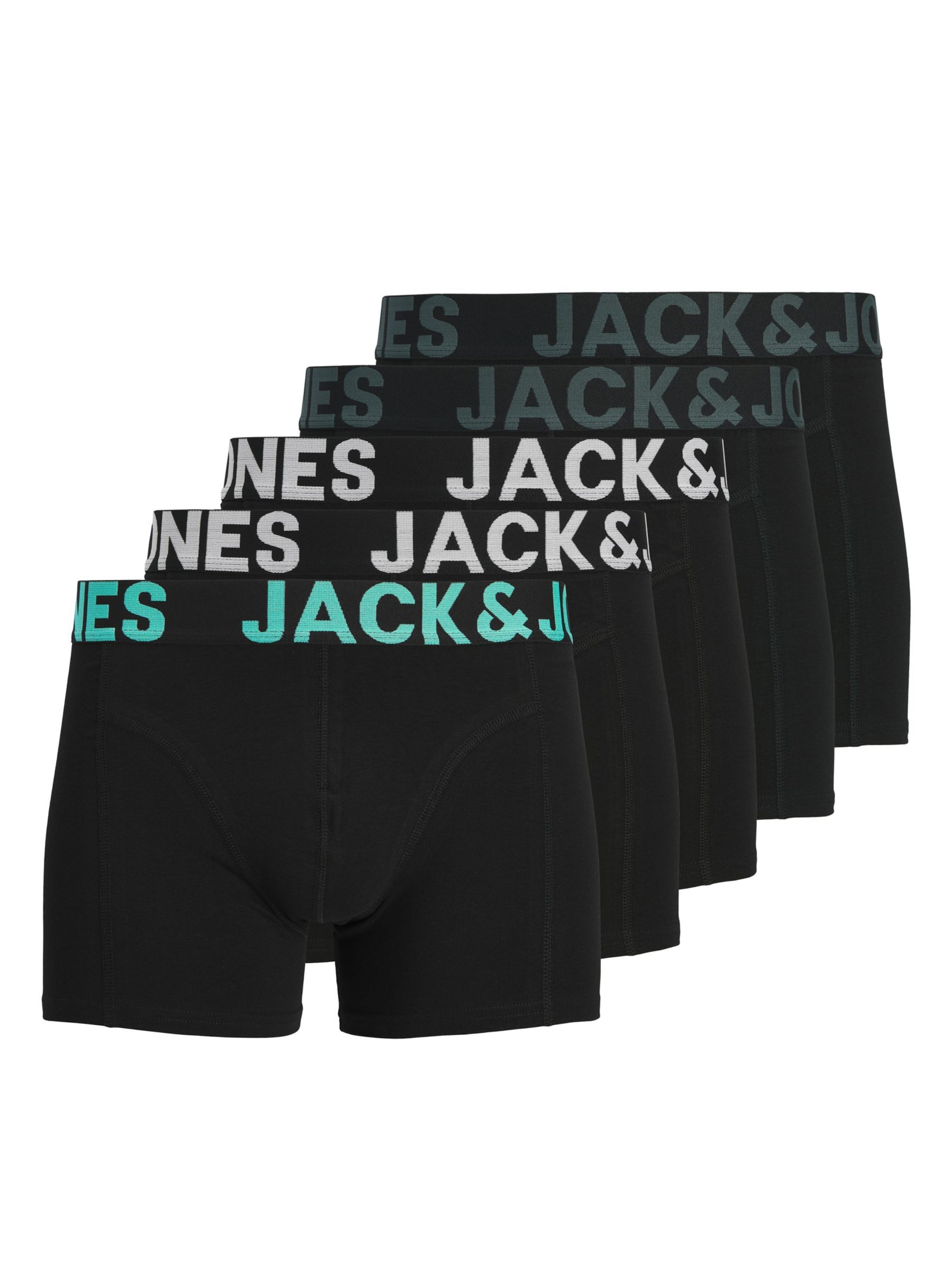 JACK & JONES - Calzoncillo boxer en negro: frente