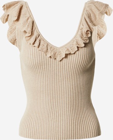 Tops en tricot GAP en beige : devant