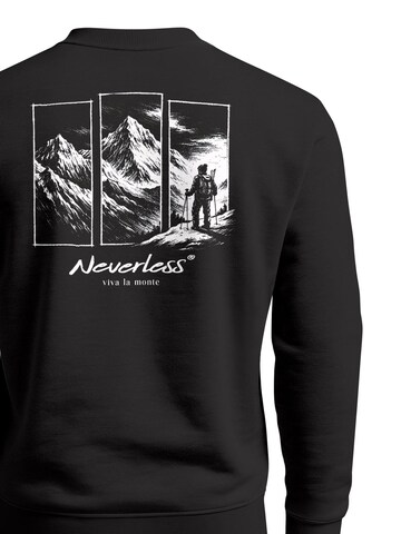 Neverless Sweatshirt 'viva la monte'‌‌‌‌ in Schwarz