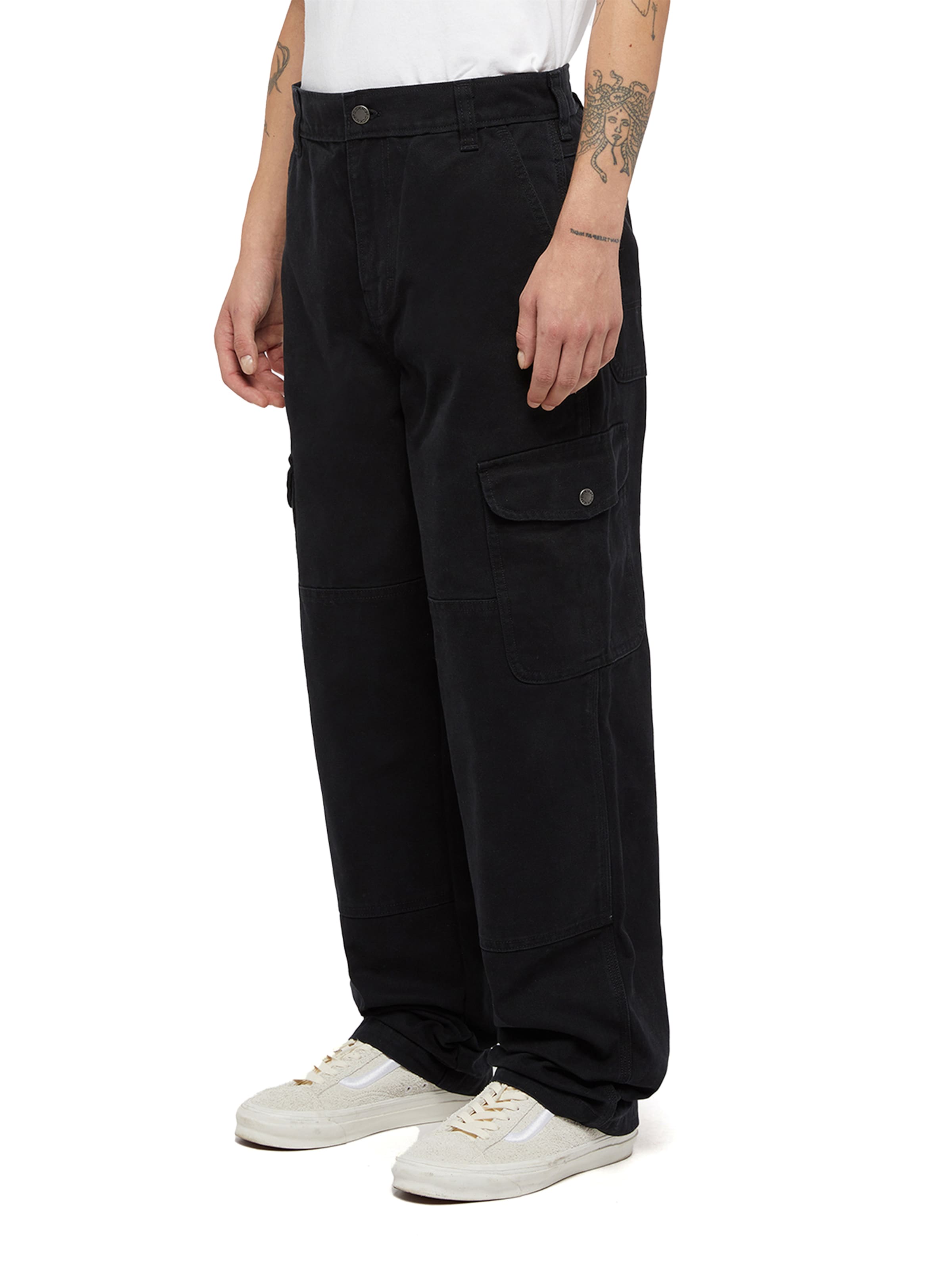 juoda DICKIES Laisvas Laisvo stiliaus kelnės 'DUCK'