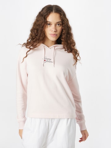 Tommy Jeans Sweatshirt in Roze: voorkant