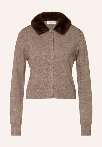 darling harbour Knit Cardigan in Beige: front