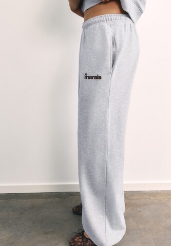 Pull&Bear Wide leg Trousers in Grey