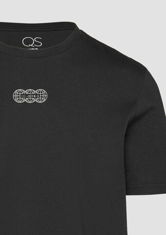 QS T-Shirt in Schwarz