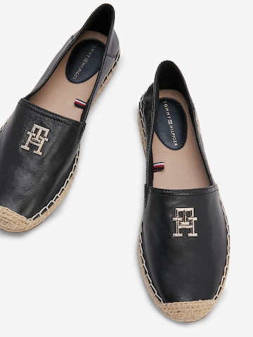 TOMMY HILFIGER Espadrile | črna barva