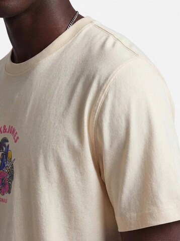 JACK & JONES Tričko 'JORCASSIS SKULL' - Béžová