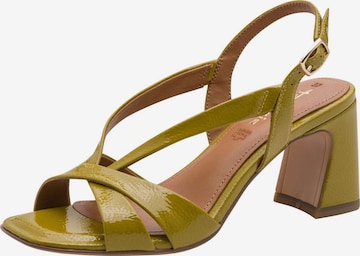 Tamaris Sandalen met riem in Groen: voorkant