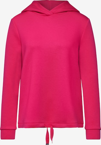 STREET ONE Cupro Sweat Hoodie in Pink: Vorderseite