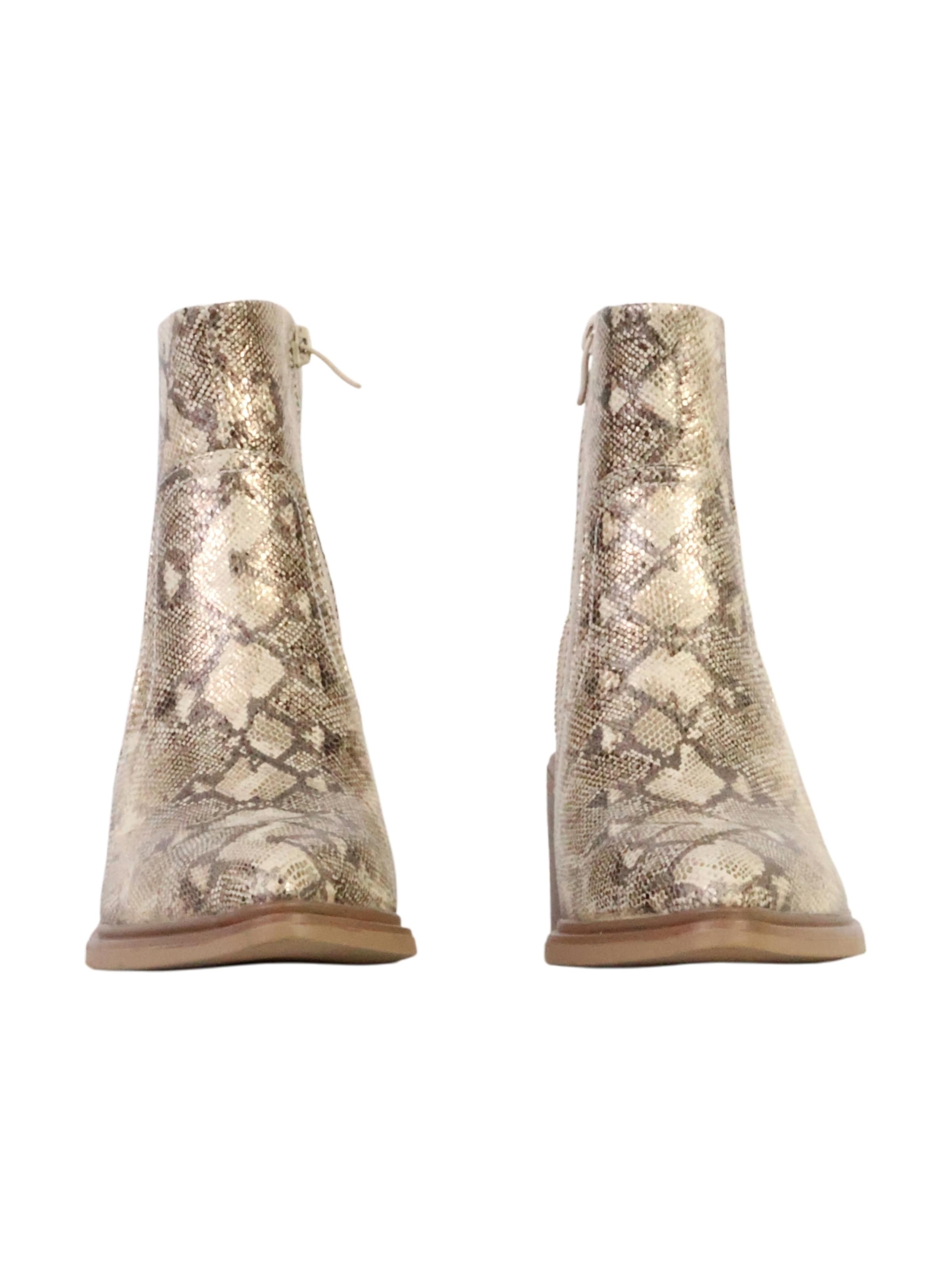 Super Mode - Botas de tobillo 'Supermodische Stiefeletten mit Reißverschluss' en oro