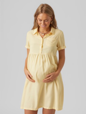 Robe-chemise 'MELANI LIA' MAMALICIOUS en jaune