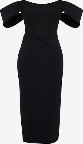 melns Trendyol Kokteiļkleita: no priekšpuses