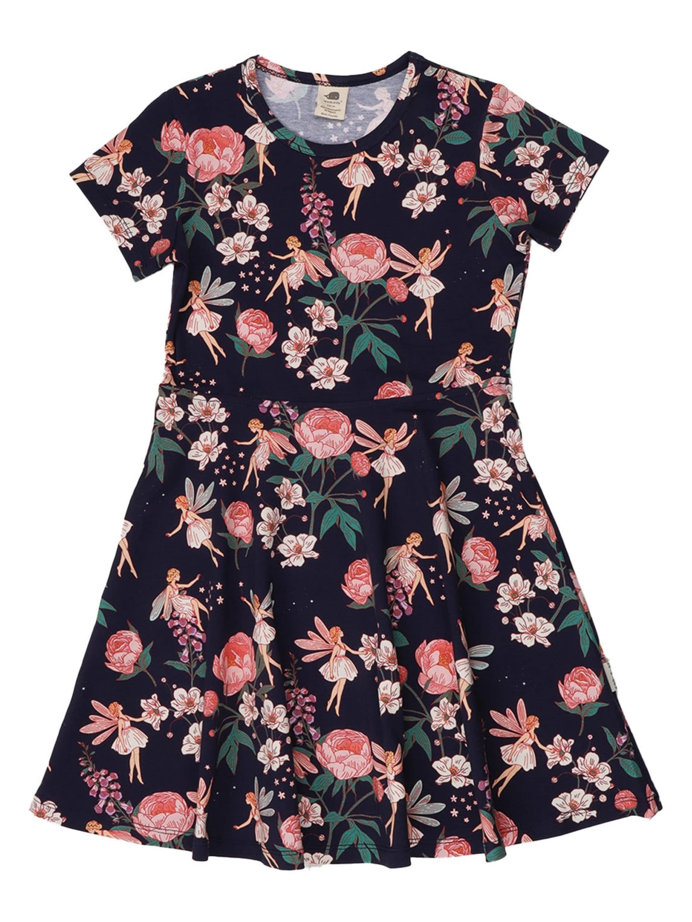 Walkiddy Dress 'Walkiddy - Fairies and Flowers Flared Dress' in Blue: front