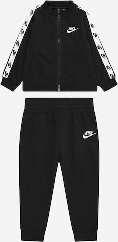 Nike Sportswear Jogginganzug in Schwarz: Vorderseite