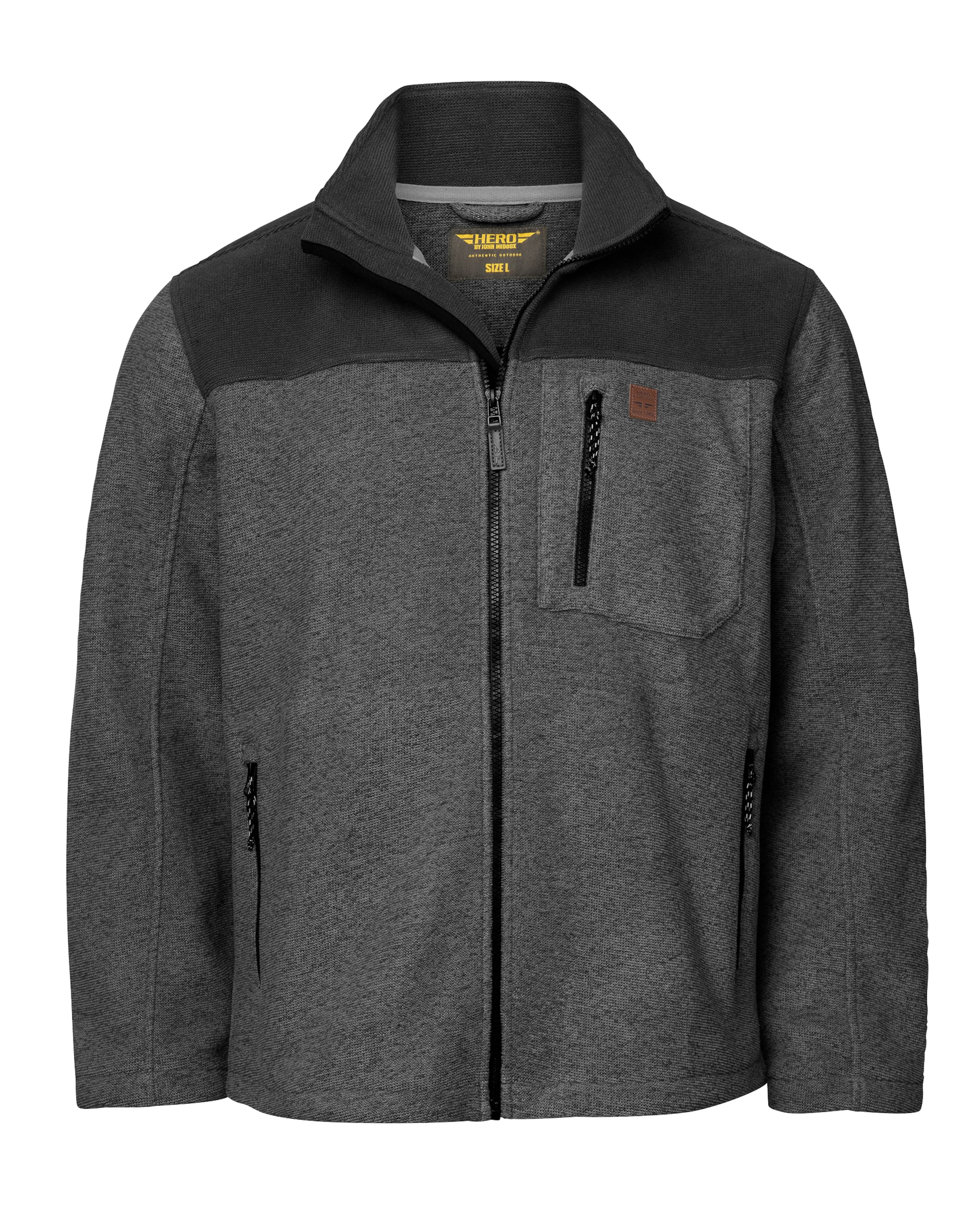 Hero Fleecejacke 'Joel' in Grau: Vorderseite
