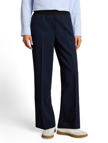 Wide Leg Pantalon à plis TOM TAILOR en bleu : devant