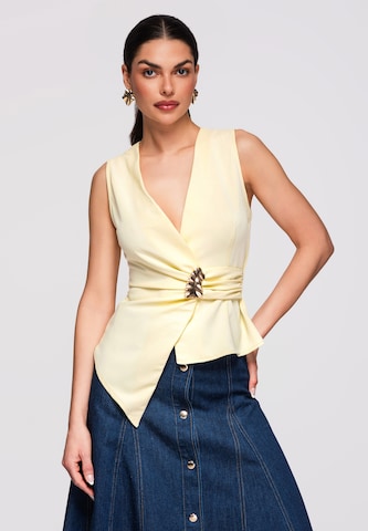Ombre Blouse in Geel: voorkant