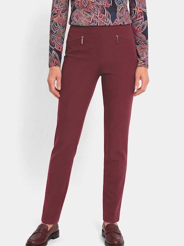 Goldner Slim fit Pants 'LOUISA' in Purple: front
