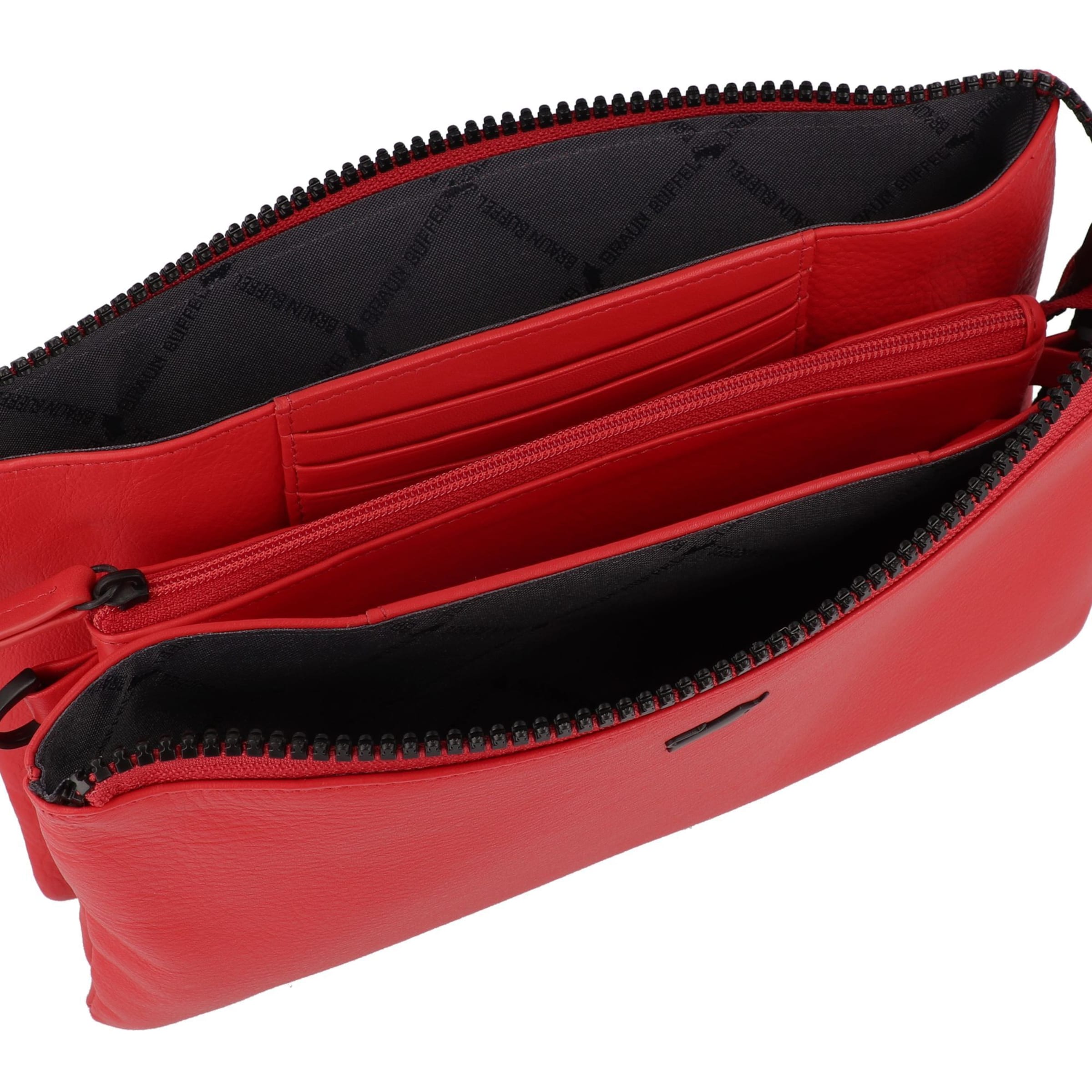 Braun Büffel Umhängetasche 'Capri' in Rot