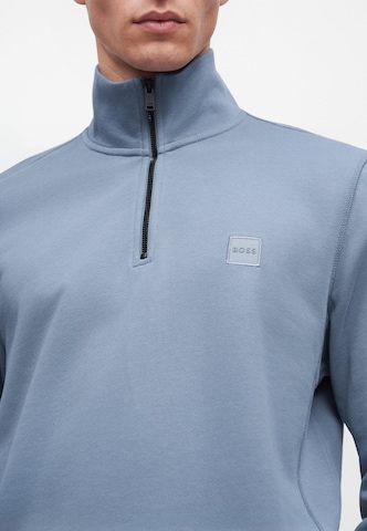 BOSS - Sweatshirt 'Zetrust' em azul