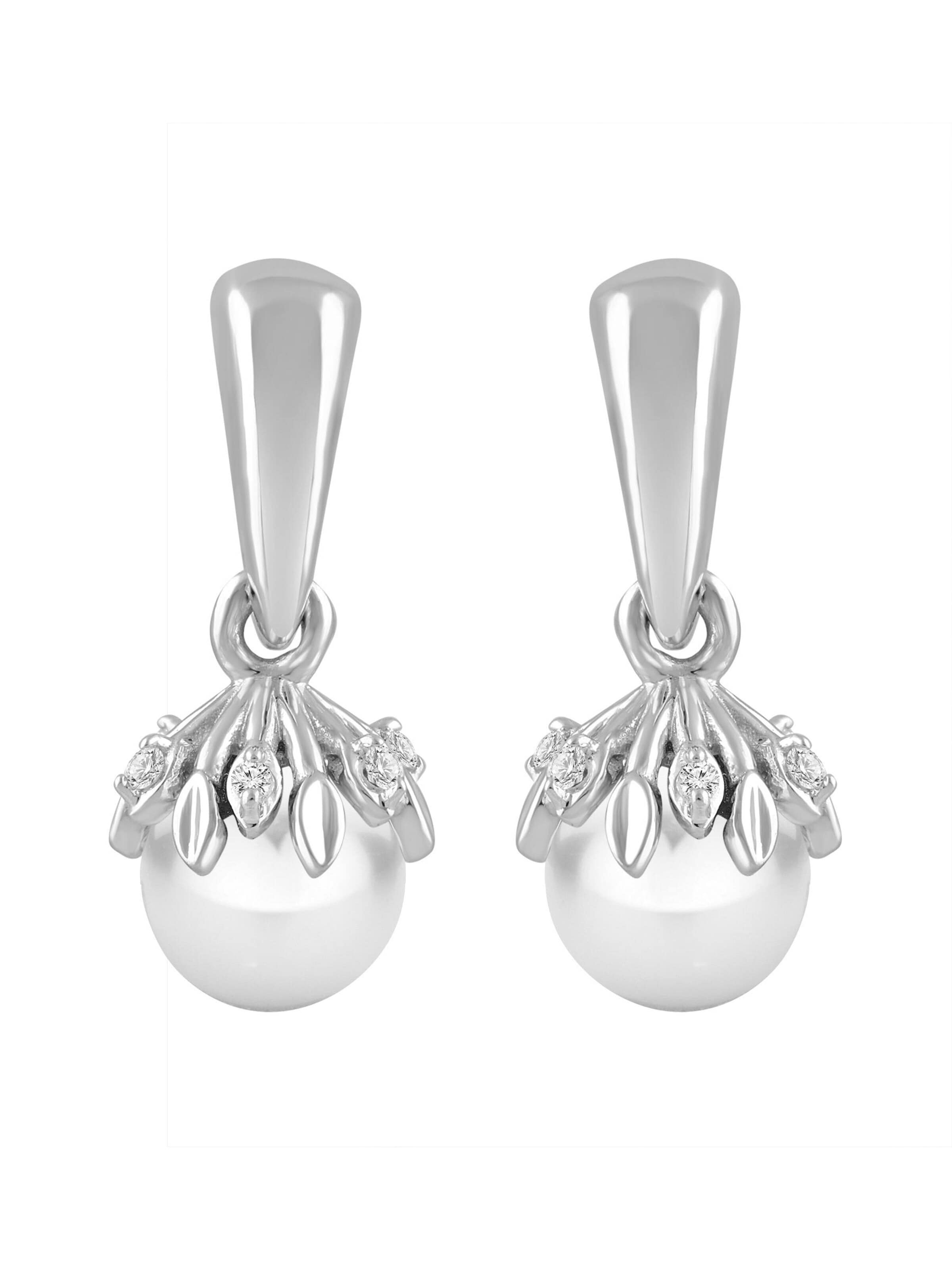 Diamant Exquis Earrings in Silver: front