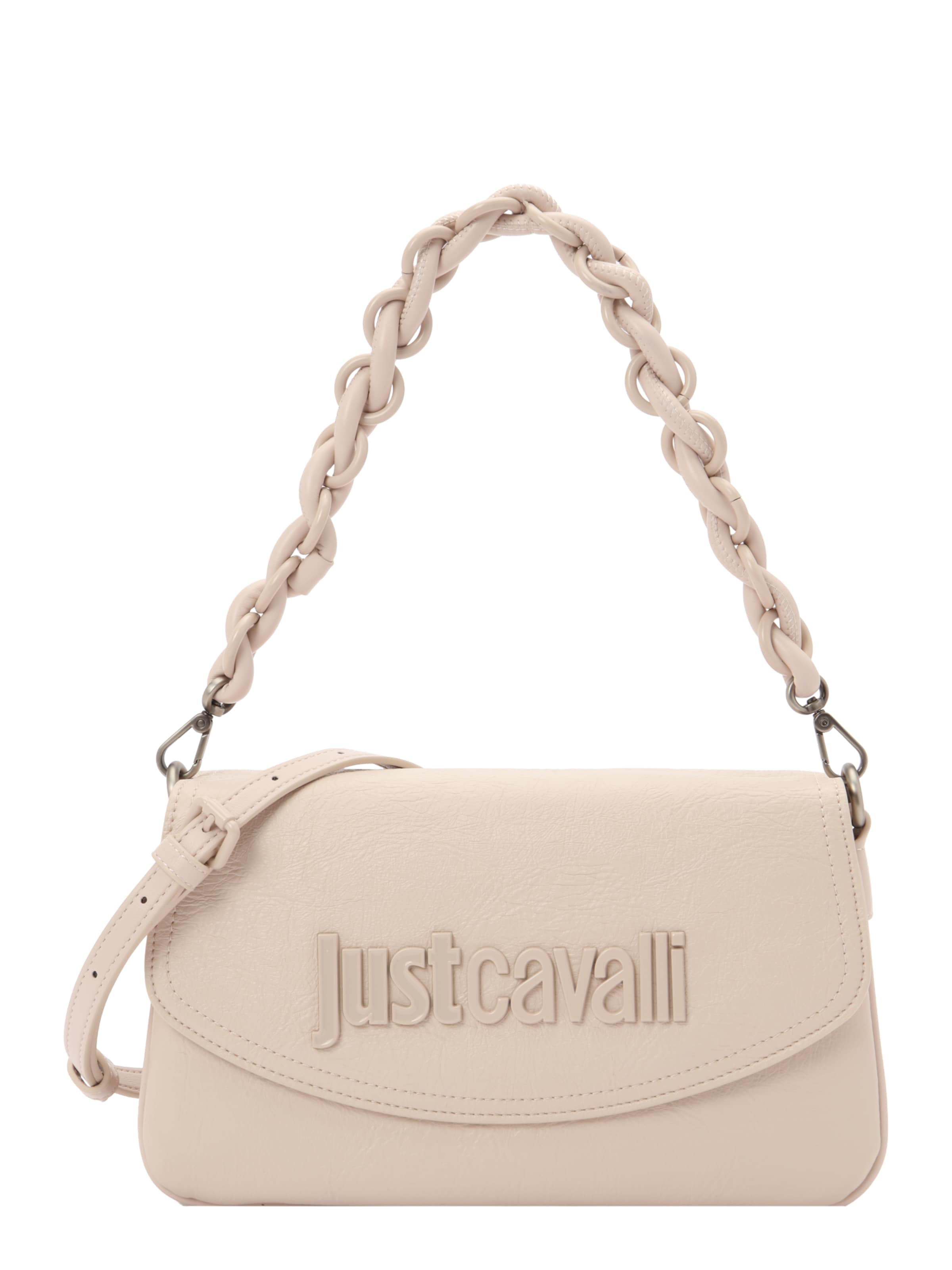 Just Cavalli Shoulder Bag in Beige: front