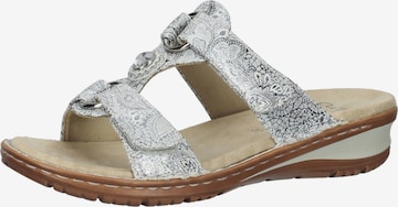 ARA Mules in Silver: front