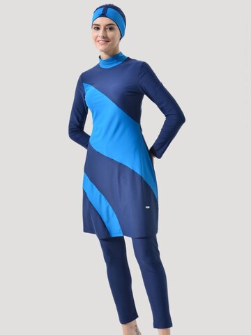 C&City T-shirt Plavkové šaty 'Hijab' – modrá