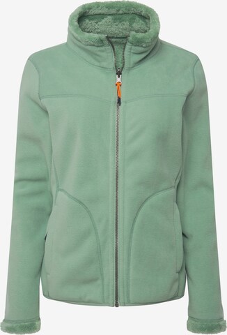 LAURASØN Fleece Jacket in Green: front