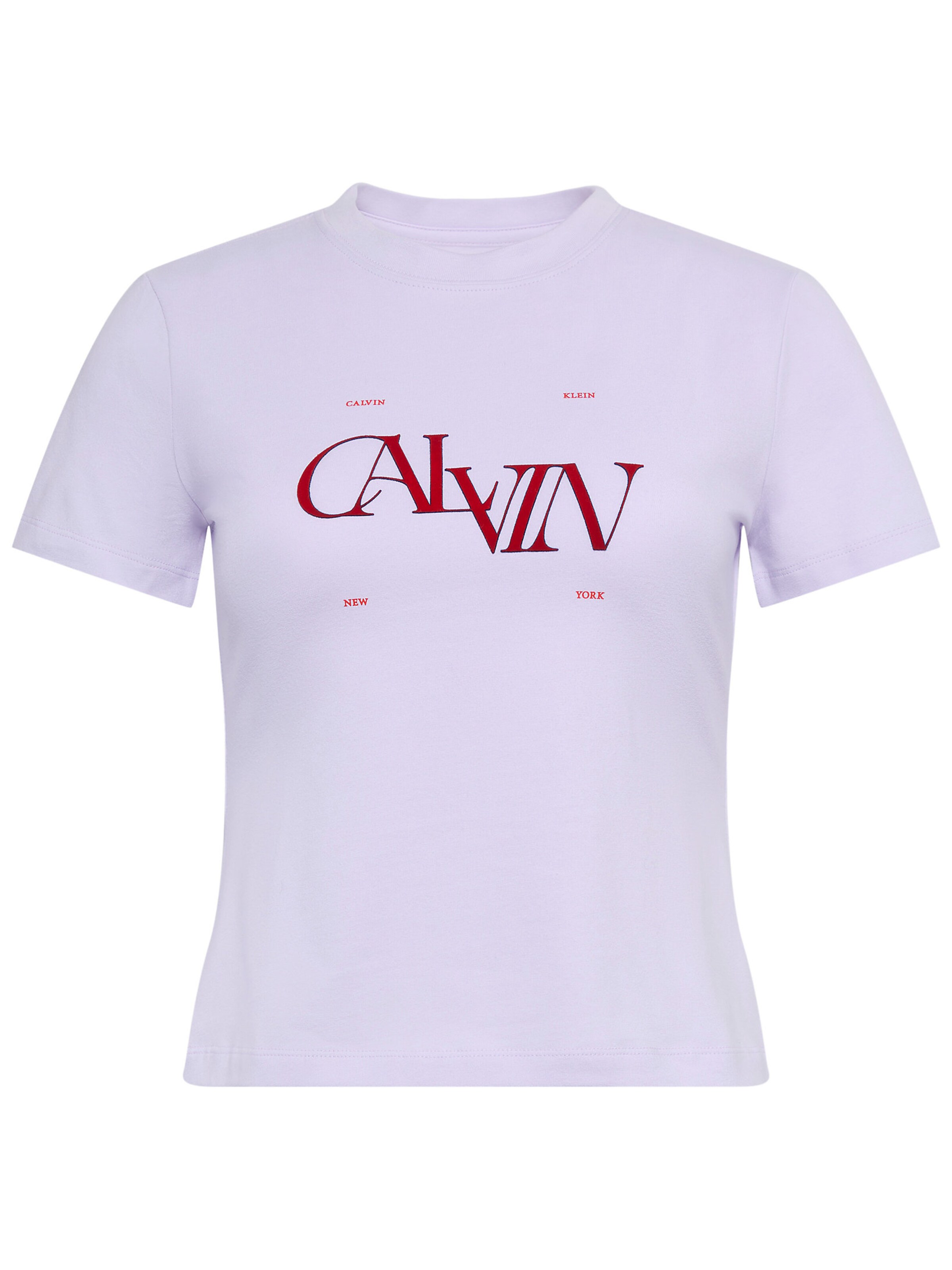 Calvin Klein Jeans Shirt in XXS in de kleur Lichtlila / Bloedrood, Productweergave
