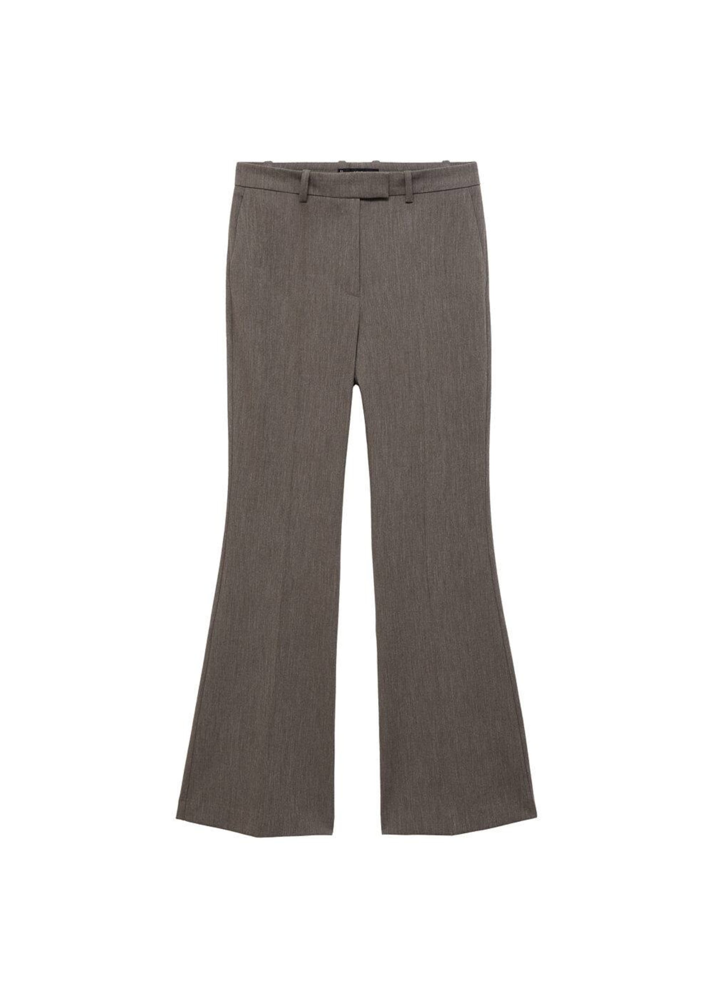 Pantalon à plis 'Emma' MANGO en gris : devant