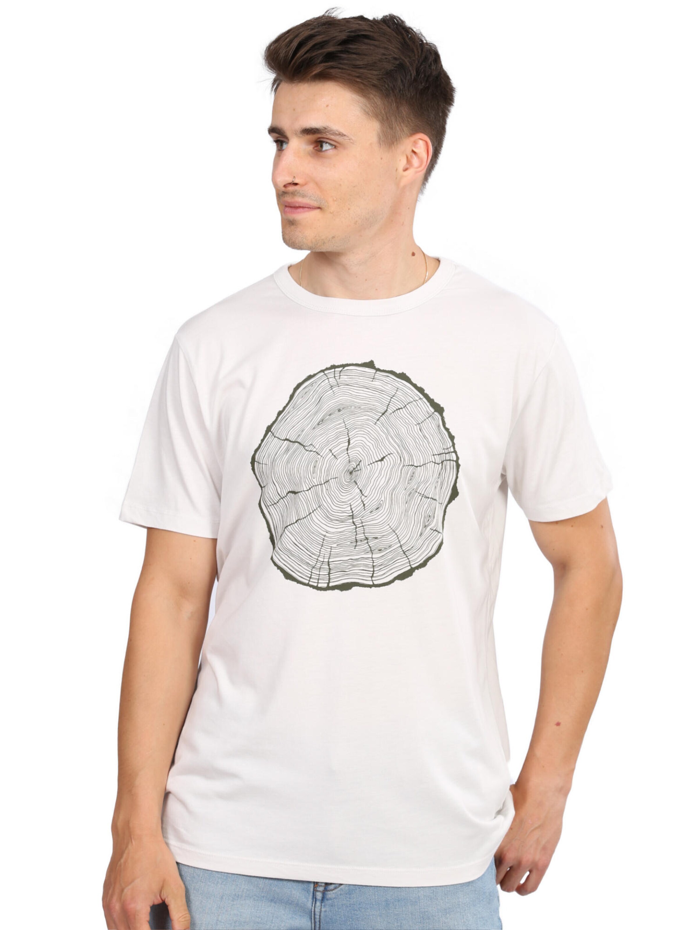 Life-Tree Shirt '"Biglsice" Warm White' in White: front
