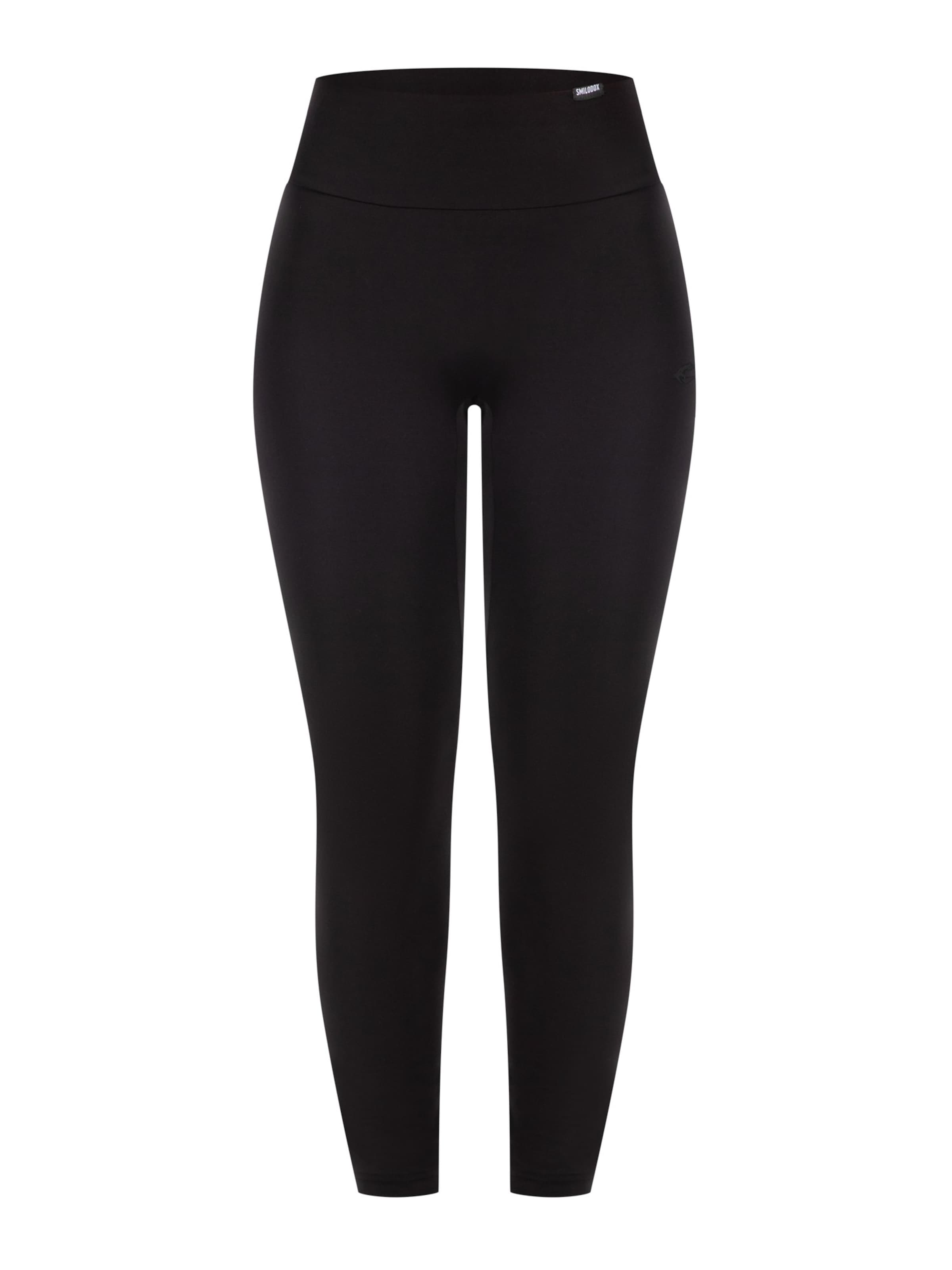 Smilodox Slimfit Leggings Thalina Seamless in Schwarz: Vorderseite