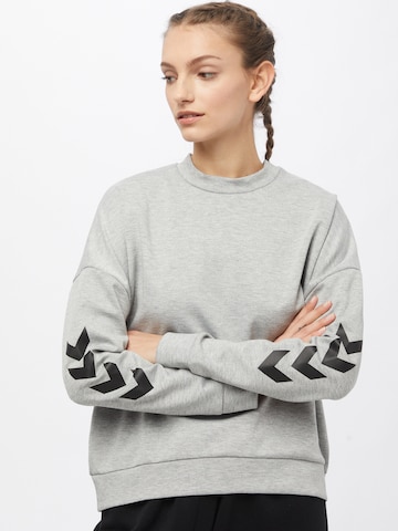 Hummel Sportief sweatshirt in Grijs: voorkant