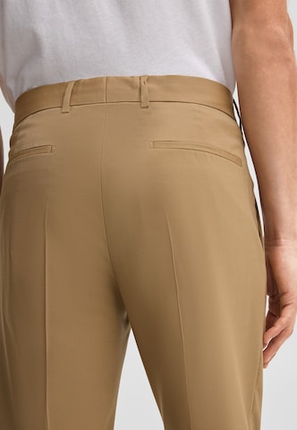 STRELLSON Regular Trousers with creases in Yellow